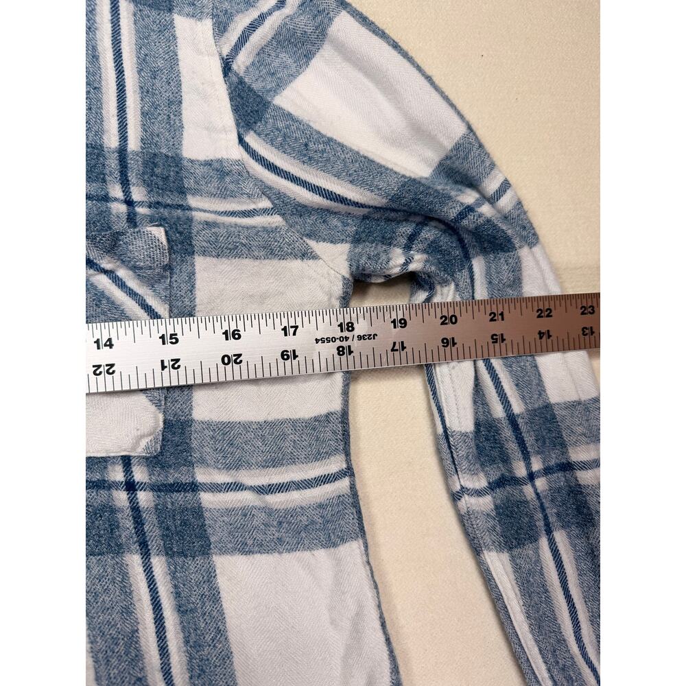 Rails Hunter Plaid Button Down Shirt Women’s L Blue White Flannel Feel - Picture 6 of 7